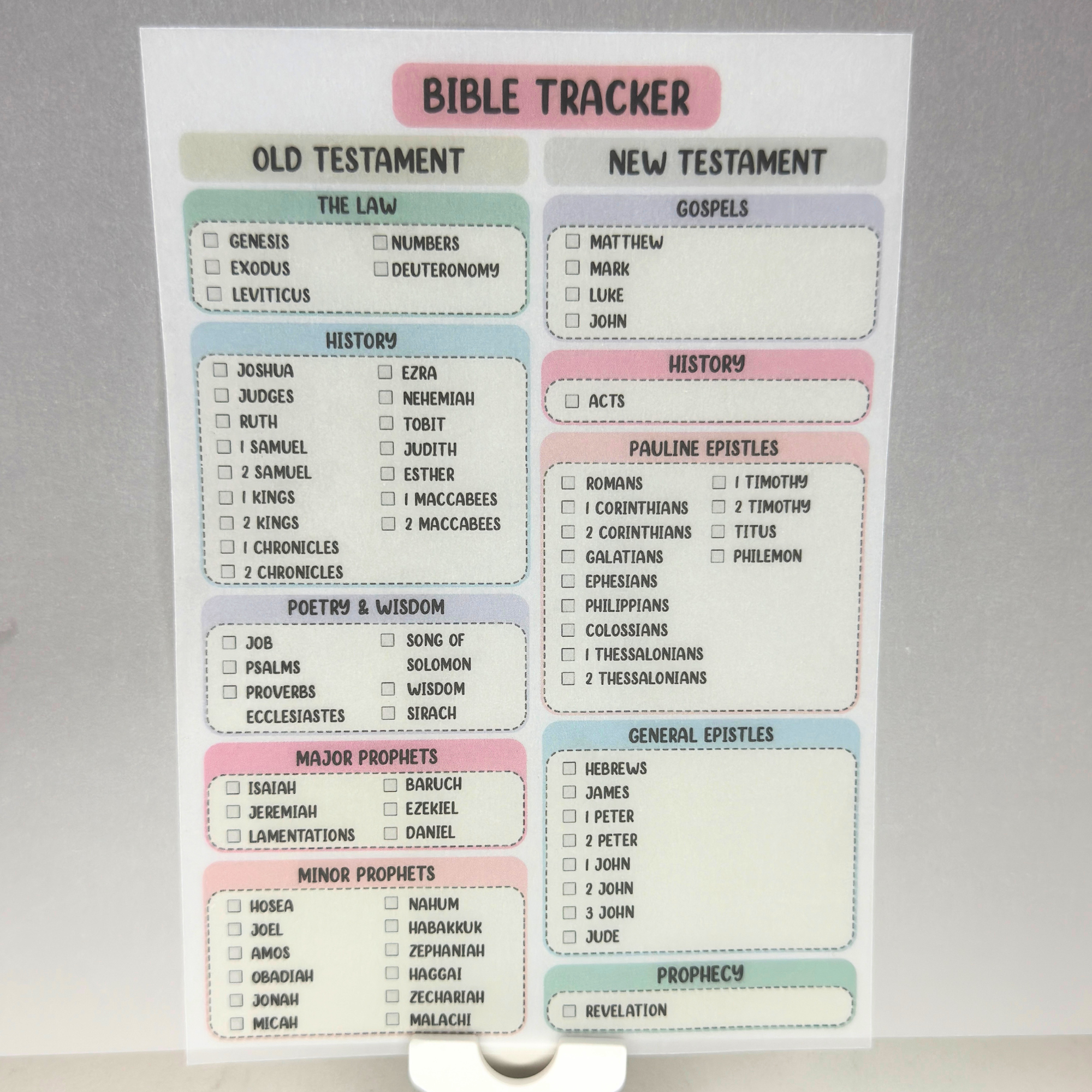 73 Books of the Bible Vellum Tip-Ins