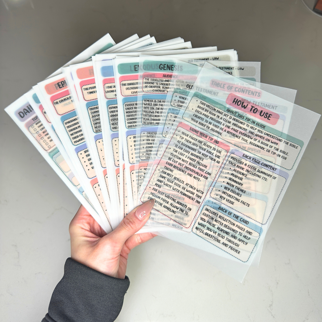 66 Books of the Bible Vellum Tip-Ins