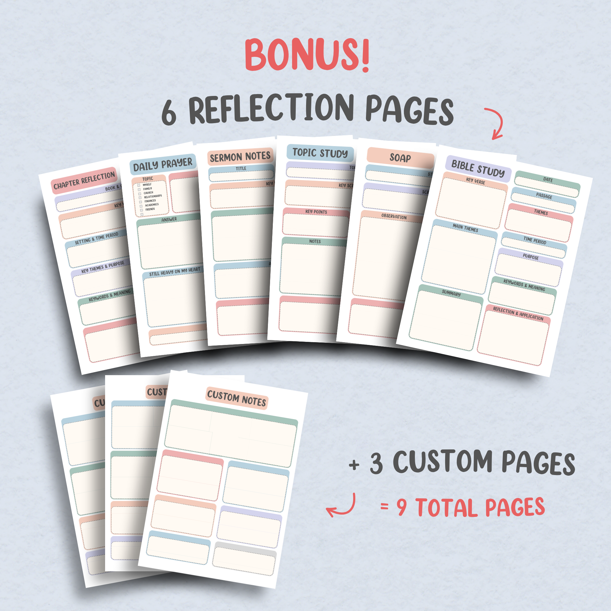 Bible Study Essentials Vellum Collection | 208 Bible Inserts