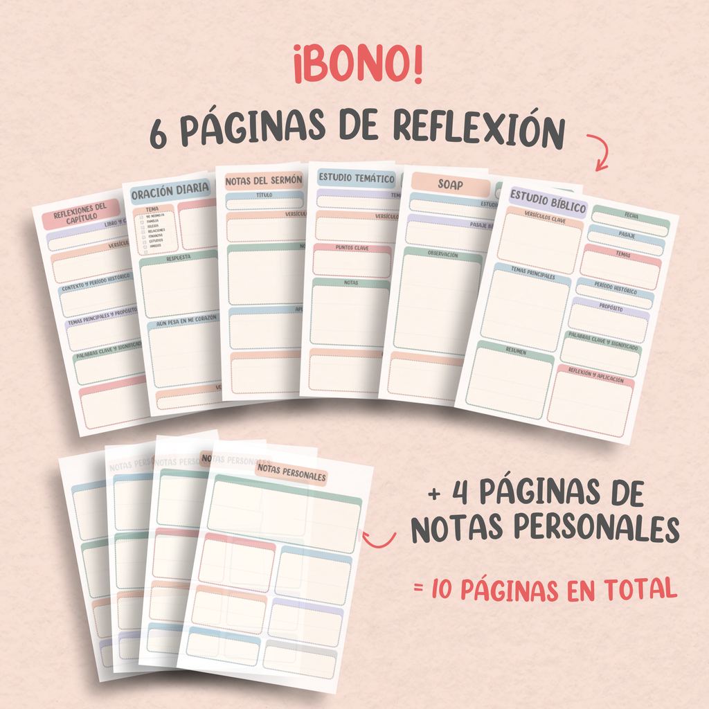 73 Libros de la Biblia Católica en Páginas Insertables de Vellum
