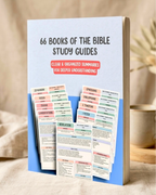 66 Books of the Bible Study Guides paperback book featuring one-page summaries of all 66 books of the Old and New Testament, including key themes, audience, purpose, memory verses, Bible facts, and reflection pages. Christian Bible study resource for personal devotion, homeschool, Bible study groups, youth ministry, and deeper Scripture understanding in 8.5 x 11 US Letter format.