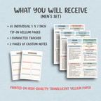 Bible Study Essentials Vellum Collection | 208 Bible Inserts