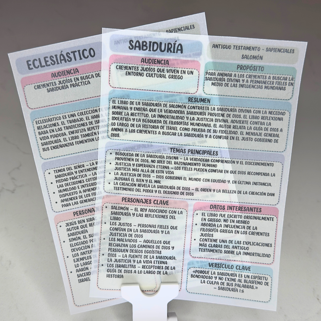 73 Libros de la Biblia Católica en Páginas Insertables de Vellum