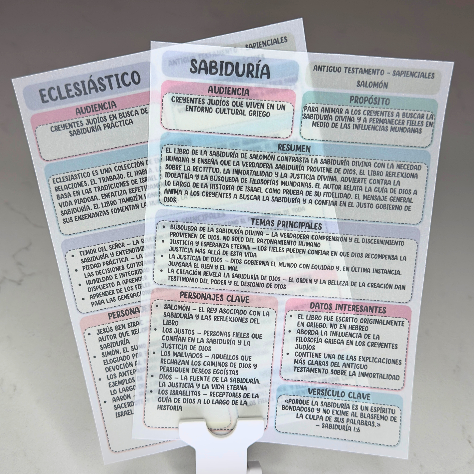 73 Libros de la Biblia Católica en Páginas Insertables de Vellum