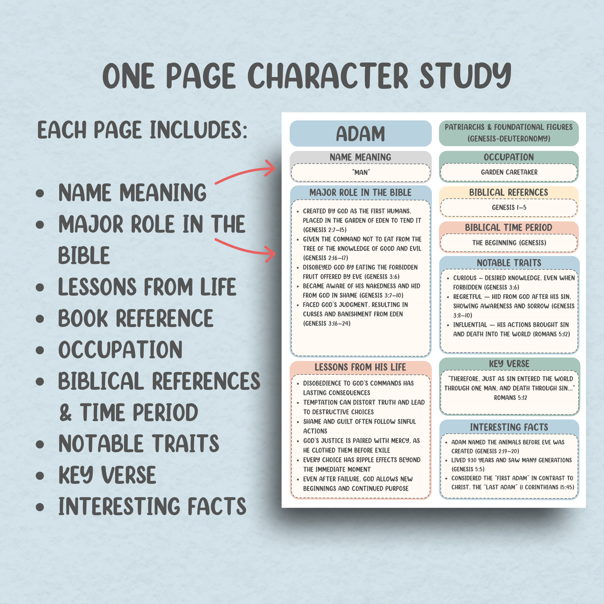 65 Men of the Bible Vellum Tip-Ins