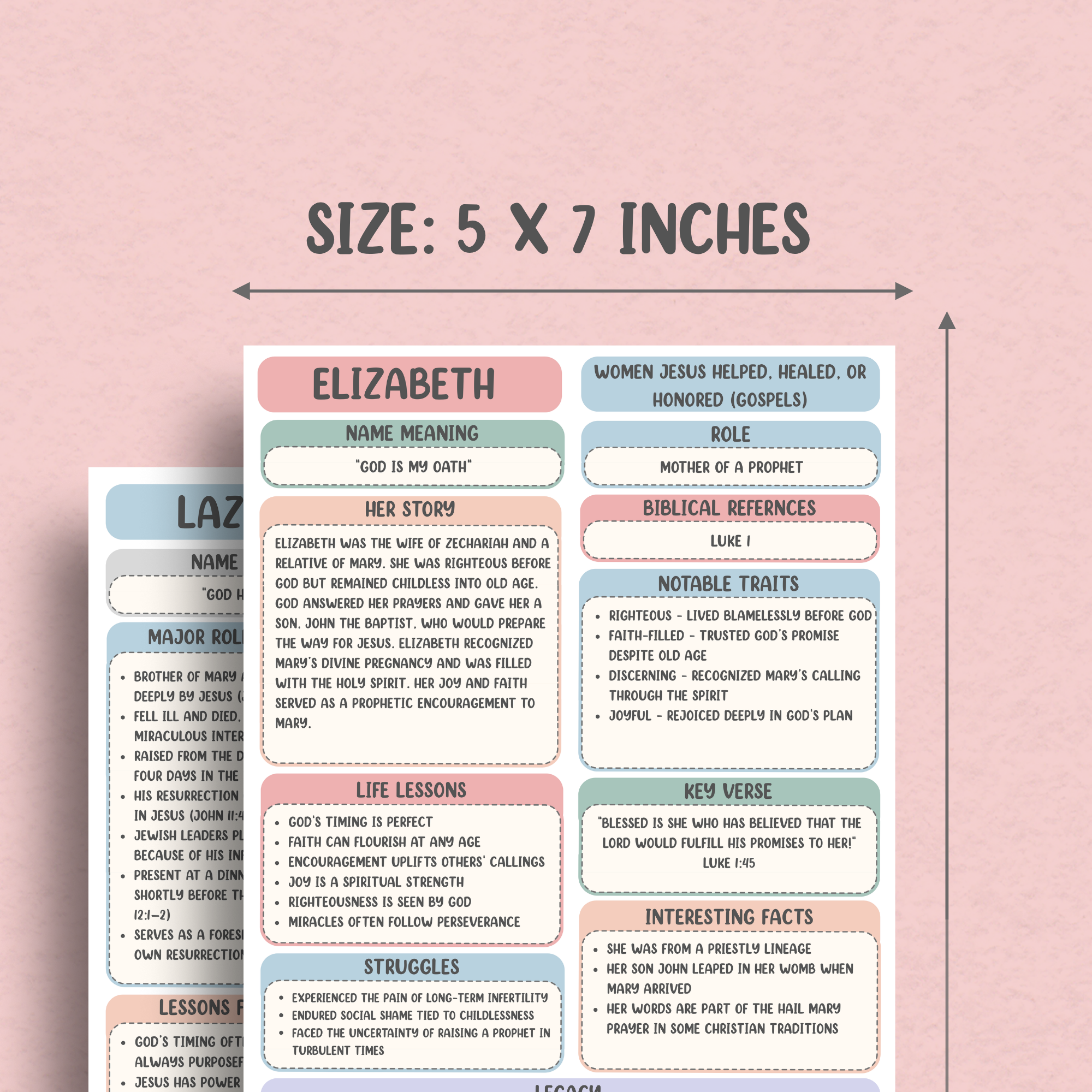 Women & Men of the Bible Vellum Tip-Ins Set | 132 Bible Inserts