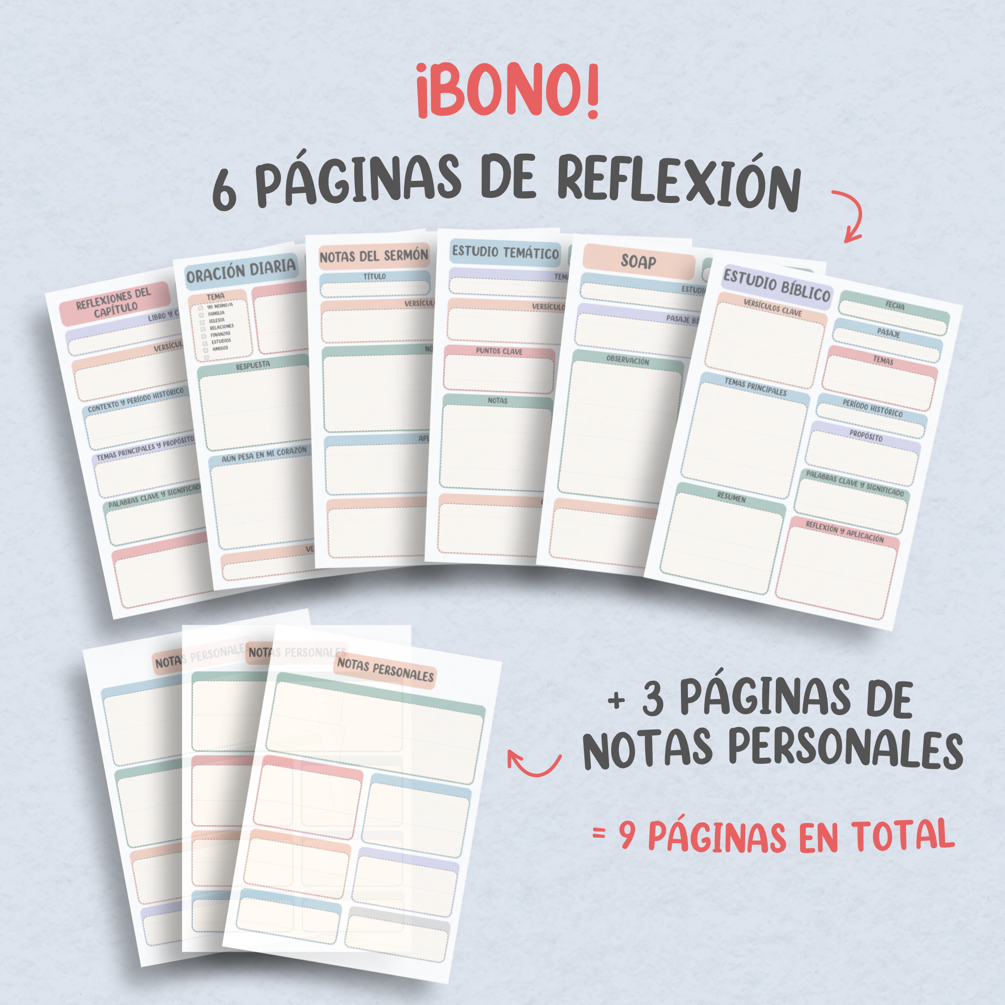 66 Libros de la Biblia en Páginas Insertables de Vellum