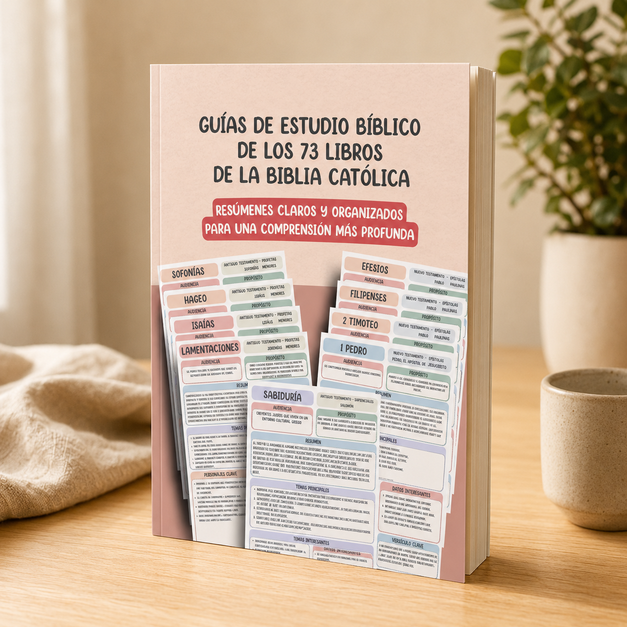 Guías de Estudio Bíblico de los 73 Libros de la Biblia Católica: Resúmenes Claros y Organizados para una Comprensión Más Profunda